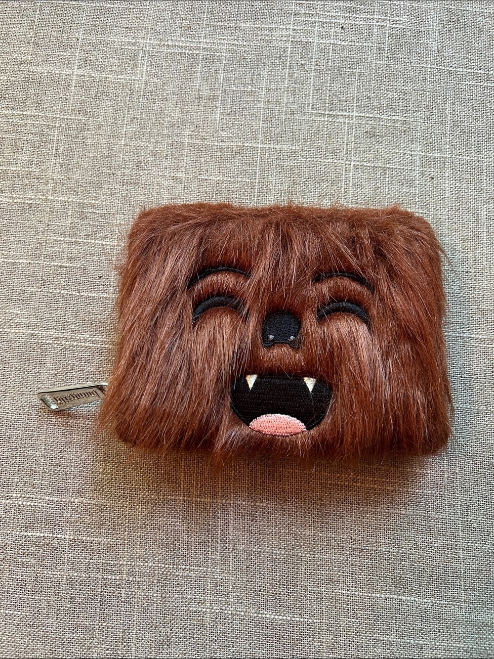 Loungefly Chewbacca Furry Brown Zip Around Wallet - Picture 1 of 4